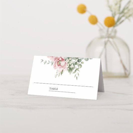 Eukalyptus Wedding Platzkarte (Vorderseite)