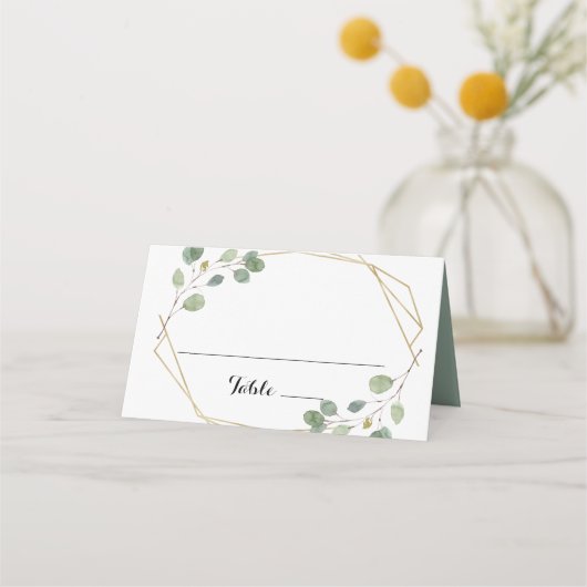 Eukalyptus Wedding-Platzkarte Platzkarte (Vorderseite)