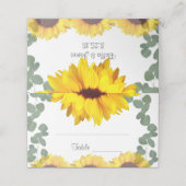 Eukalyptus Wedding Platzkarten (Außenseite Aufgefaltet)