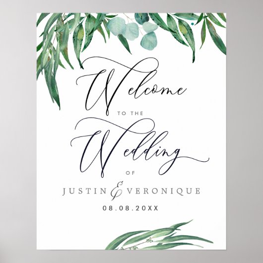 Eukalyptus Wedding Poster (Vorne)