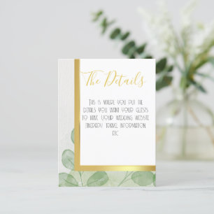 Eukalyptus Wedding Postkarte