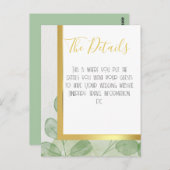 Eukalyptus Wedding Postkarte (Vorne/Hinten)