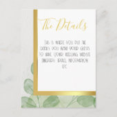 Eukalyptus Wedding Postkarte (Vorderseite)