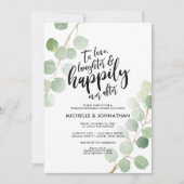 Eukalyptus Wedding Probe Dinner Cards Einladung (Vorderseite)