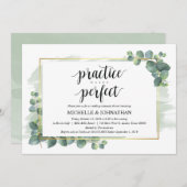 Eukalyptus Wedding Probe Dinner Einladung (Vorne/Hinten)
