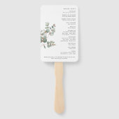 Eukalyptus Wedding Program Fächer (Rückseite)