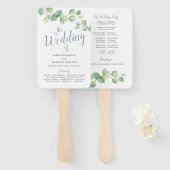 Eukalyptus Wedding Program Fan Fächer (Vorne und Hinten)