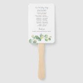 Eukalyptus Wedding Program Fan Fächer (Rückseite)