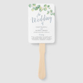 Eukalyptus Wedding Program Fan Fächer (Vorderseite)