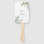 Eukalyptus Wedding Program für moderne Grünpflanze Fächer (Vorderseite)