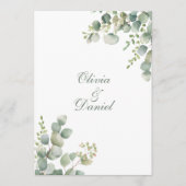 Eukalyptus Wedding Program für moderne Grünpflanze Programm (Vorderseite)