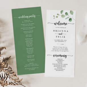 Eukalyptus Wedding Program Green Delight Programm