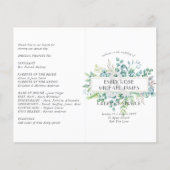Eukalyptus Wedding Program Greenery Blätter (Vorderseite)