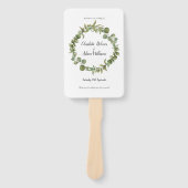 Eukalyptus Wedding Program Woodland Greenery Fächer (Vorderseite)