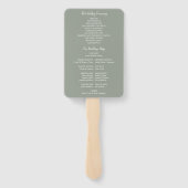 Eukalyptus Wedding Program Woodland Greenery Fächer (Rückseite)