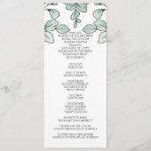 Eukalyptus Wedding Programm (Vorderseite)