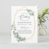 Eukalyptus Wedding Programm (Stehend Vorderseite)