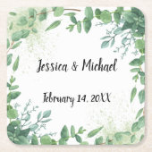 Eukalyptus Wedding Pub Zollbezug Untersetzer (Vorderseite)