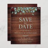 Eukalyptus Wedding QR Code Save the Date (Vorne/Hinten)
