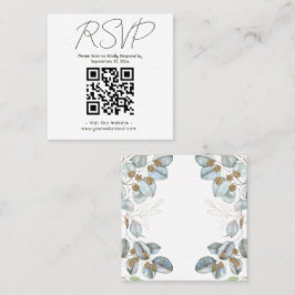 Eukalyptus Wedding Quadratische Visitenkarte