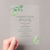 Eukalyptus Wedding Reception Acryleinladungen (Insitu (Handheld))