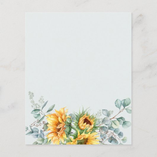 Eukalyptus Wedding Reception Card (Rückseite)