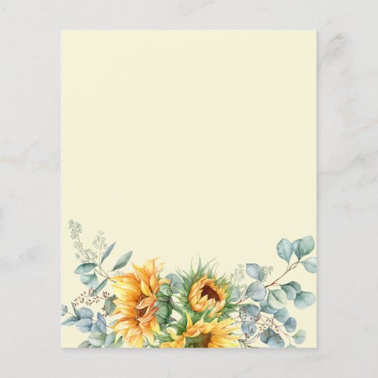 Eukalyptus Wedding Reception Card (Rückseite)