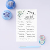 Eukalyptus Wedding Reception I Spy Game Card Flyer (Einzeln)