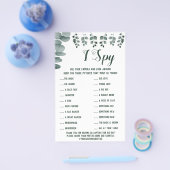Eukalyptus Wedding Reception I Spy Game Card Flyer (Einzeln)