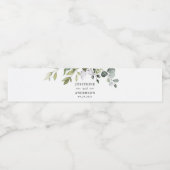 Eukalyptus Wedding Reception Wasser Flasche Etiket Wasserflaschenetikett (Einzelnes Label)