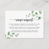 Eukalyptus Wedding Recipe Anfrage Begleitkarte (Vorderseite)