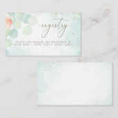 Eukalyptus Wedding Registry Watercolor Greenery Begleitkarte (Vorne/Hinten)