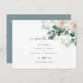 Eukalyptus Wedding Rett Dates Postkarte (Vorne/Hinten)