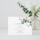 Eukalyptus Wedding Rett Dates Postkarte (Stehend Vorderseite)