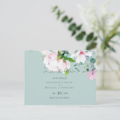 Eukalyptus Wedding Rett Dates Postkarte (Stehend Vorderseite)