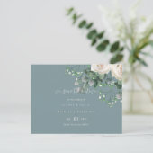 Eukalyptus Wedding Rett Dates Postkarte (Stehend Vorderseite)