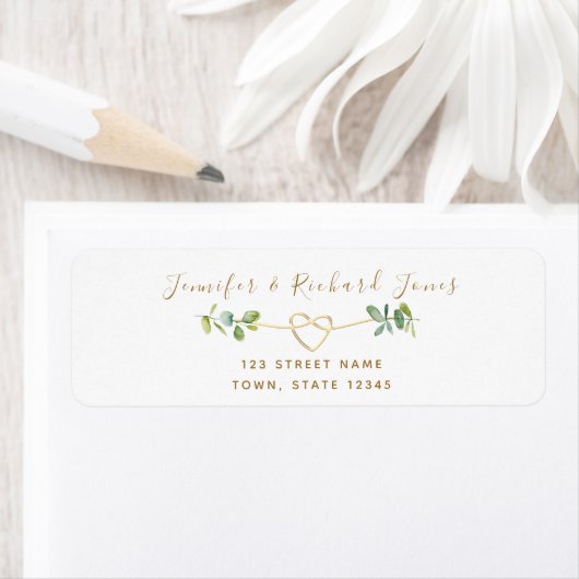 Eukalyptus Wedding Return Address Label (Insitu)