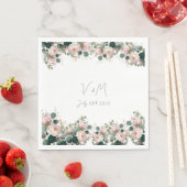 Eukalyptus Wedding Rose Garden Serviette (Beispiel)