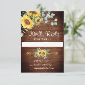Eukalyptus Wedding RSVP Card (Stehend Vorderseite)