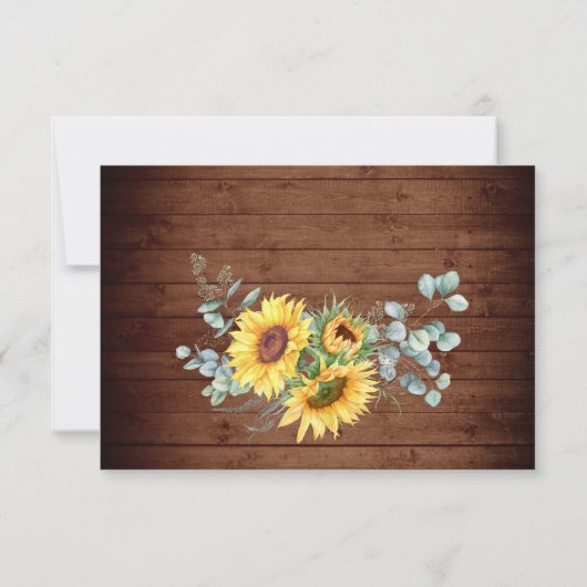 Eukalyptus Wedding RSVP Card (Rückseite)