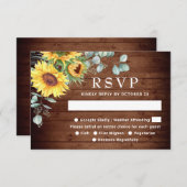Eukalyptus Wedding RSVP Card (Vorne/Hinten)
