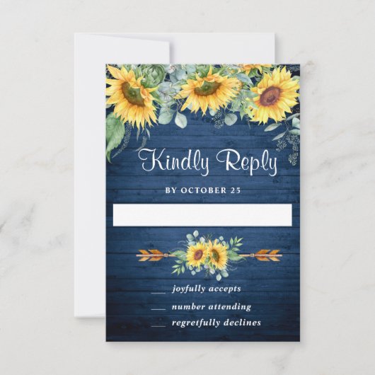 Eukalyptus Wedding RSVP Card (Vorderseite)
