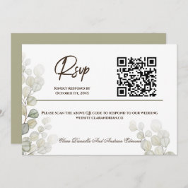 Eukalyptus Wedding RSVP Card Einladung