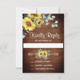Eukalyptus Wedding RSVP Card Karte