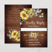 Eukalyptus Wedding RSVP Card Karte (Vorne/Hinten)