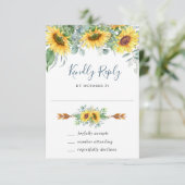 Eukalyptus Wedding RSVP Card Karte (Stehend Vorderseite)