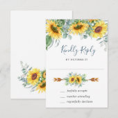 Eukalyptus Wedding RSVP Card Karte (Vorne/Hinten)