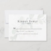 Eukalyptus Wedding RSVP Card Mitteilungskarte (Vorderseite)