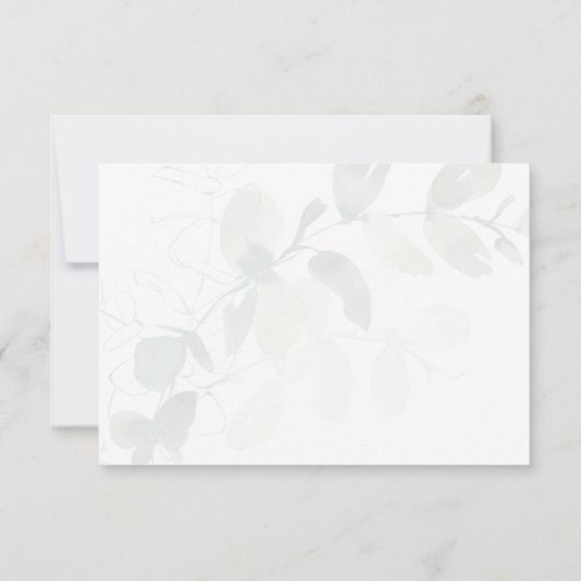 Eukalyptus Wedding RSVP Card Mitteilungskarte (Rückseite)