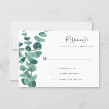 Eukalyptus Wedding RSVP Cards